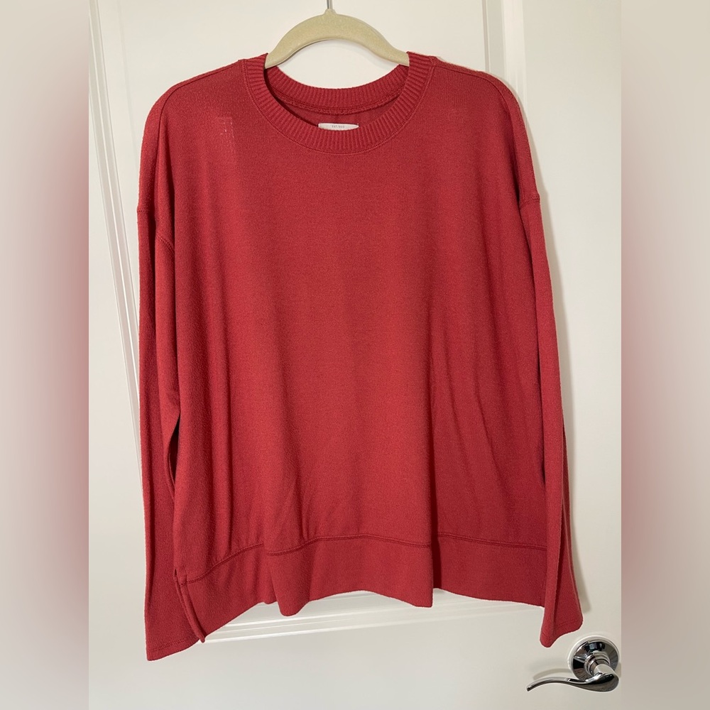 Lucky Brand Red Crewneck Sweater
